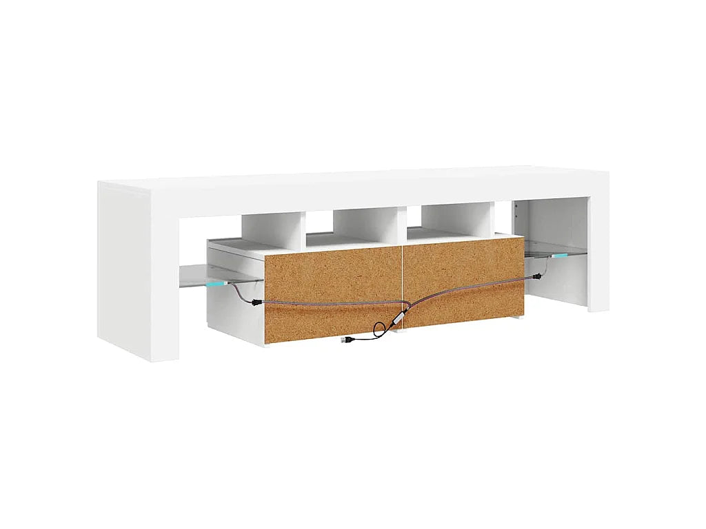 Meuble TV en Bois Blanc 140 cm - VIDAXL vue 10