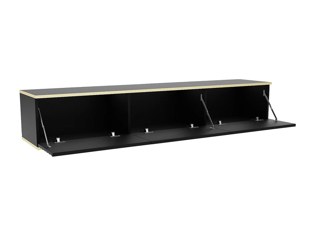 Meuble TV en Bois Noir - ALESAR vue 4