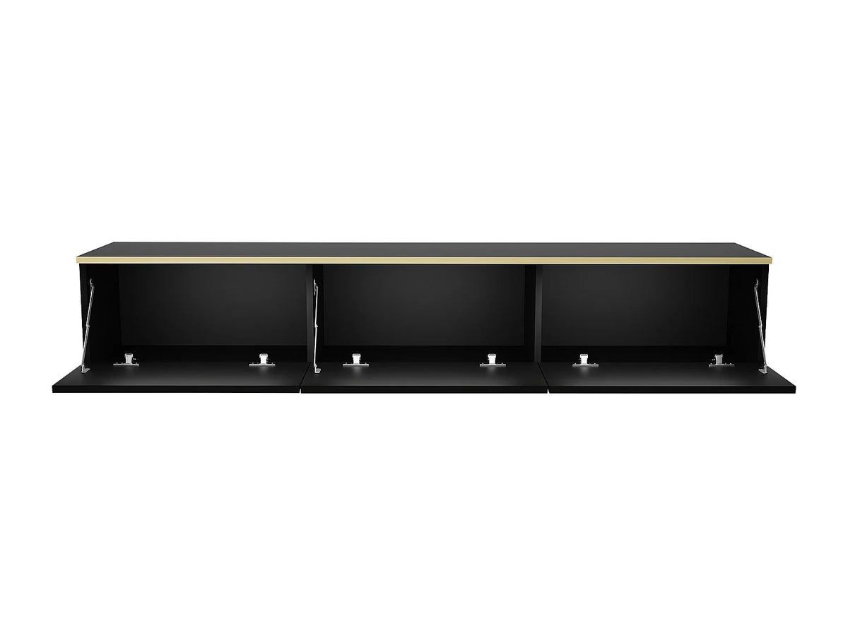 Meuble TV en Bois Noir - ALESAR vue 6