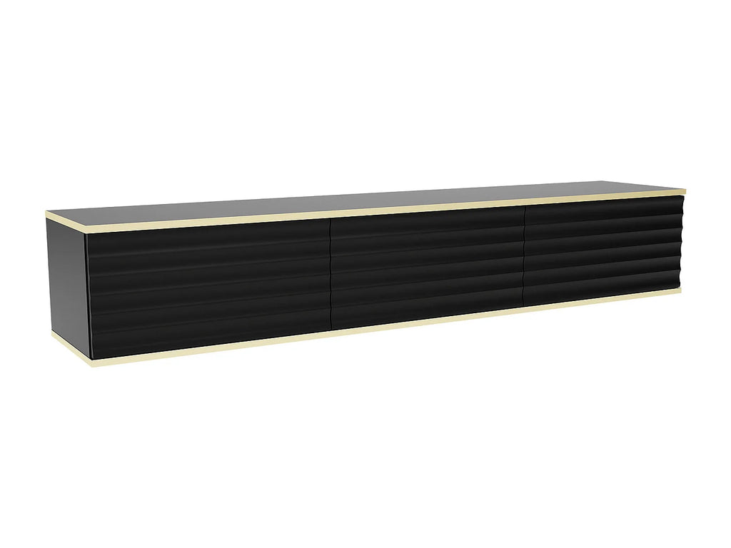 Meuble TV en Bois Noir - ALESAR vue 3