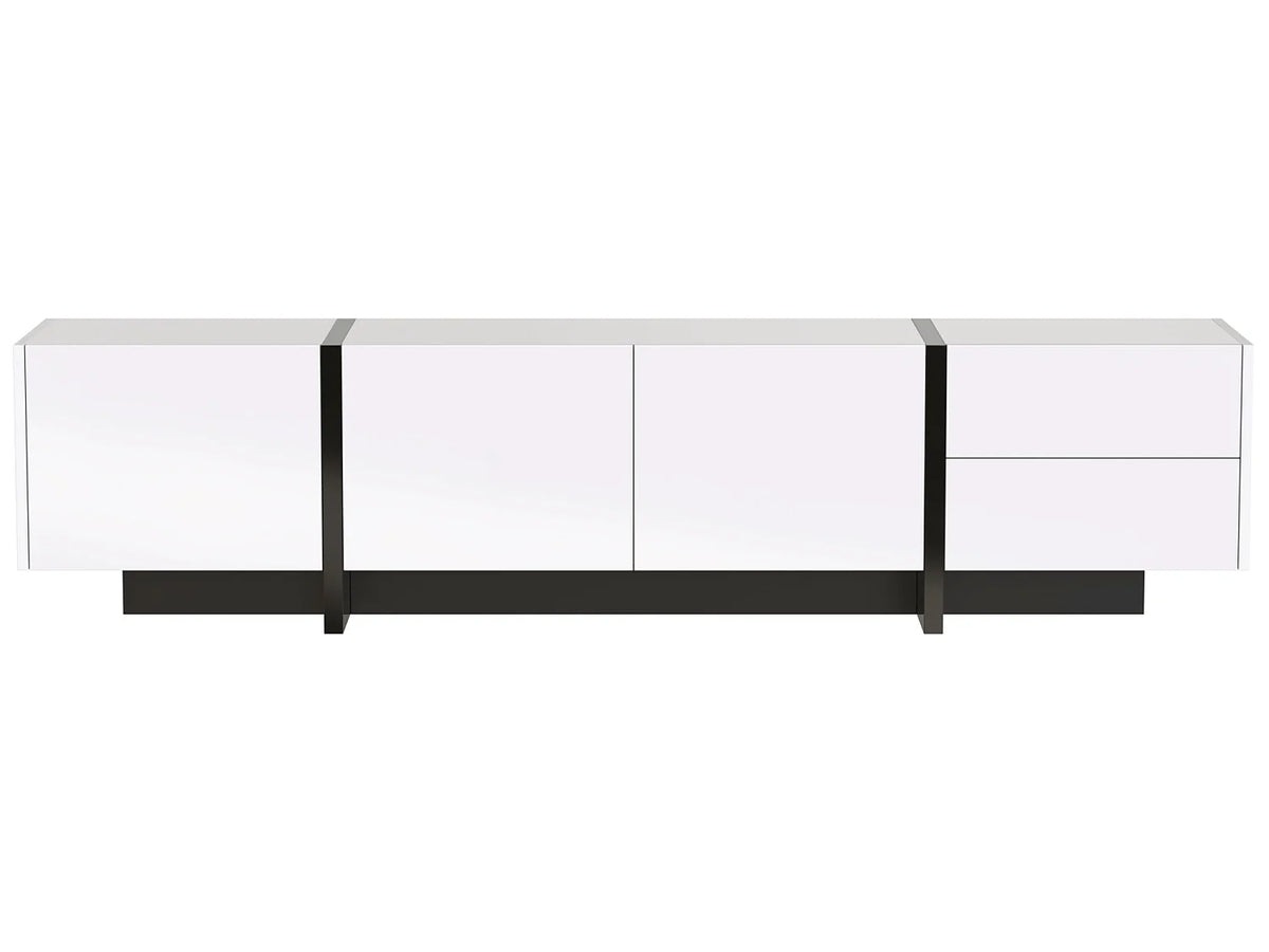 Meuble TV en Bois Blanc 190 cm - MODERNLUXE vue 8