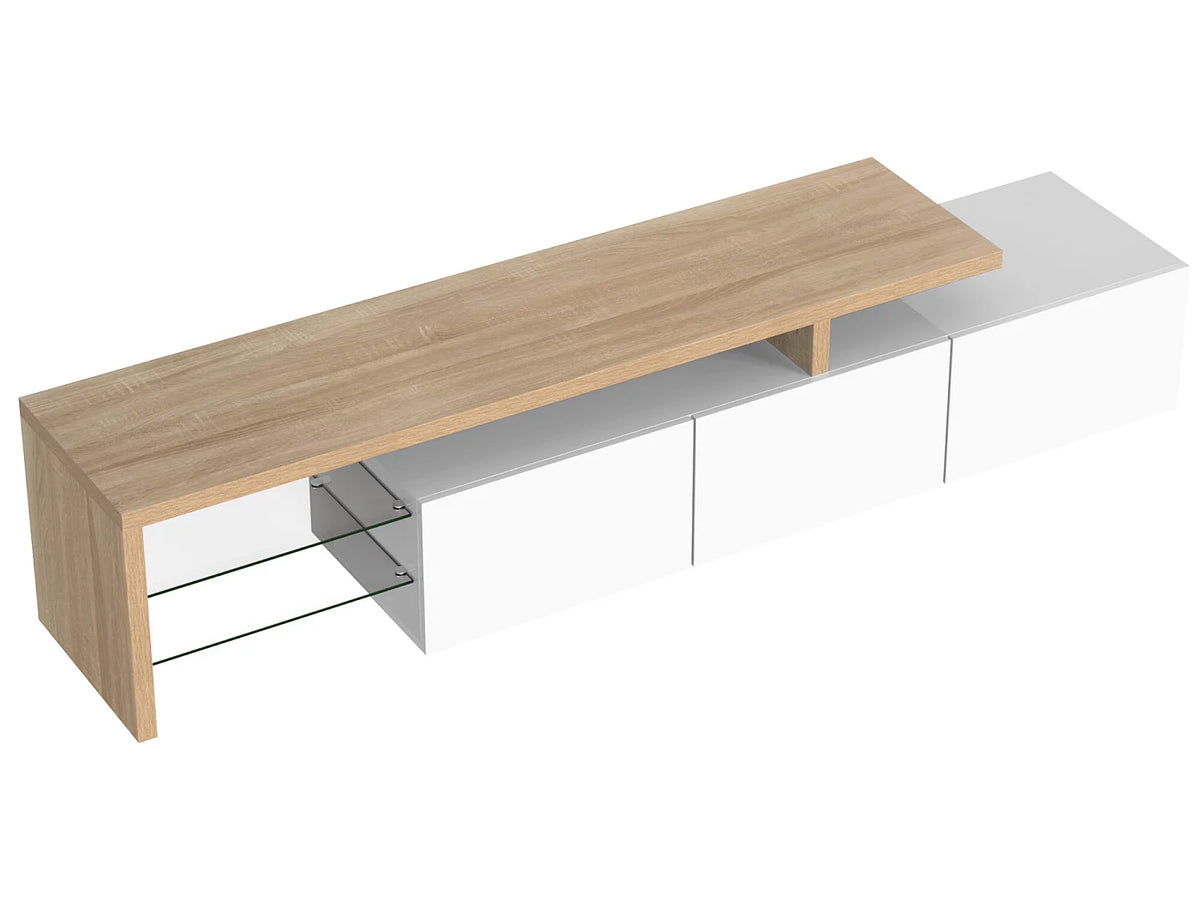 Meuble TV en Bois Blanc 198 cm - MODERNLUXE vue 5