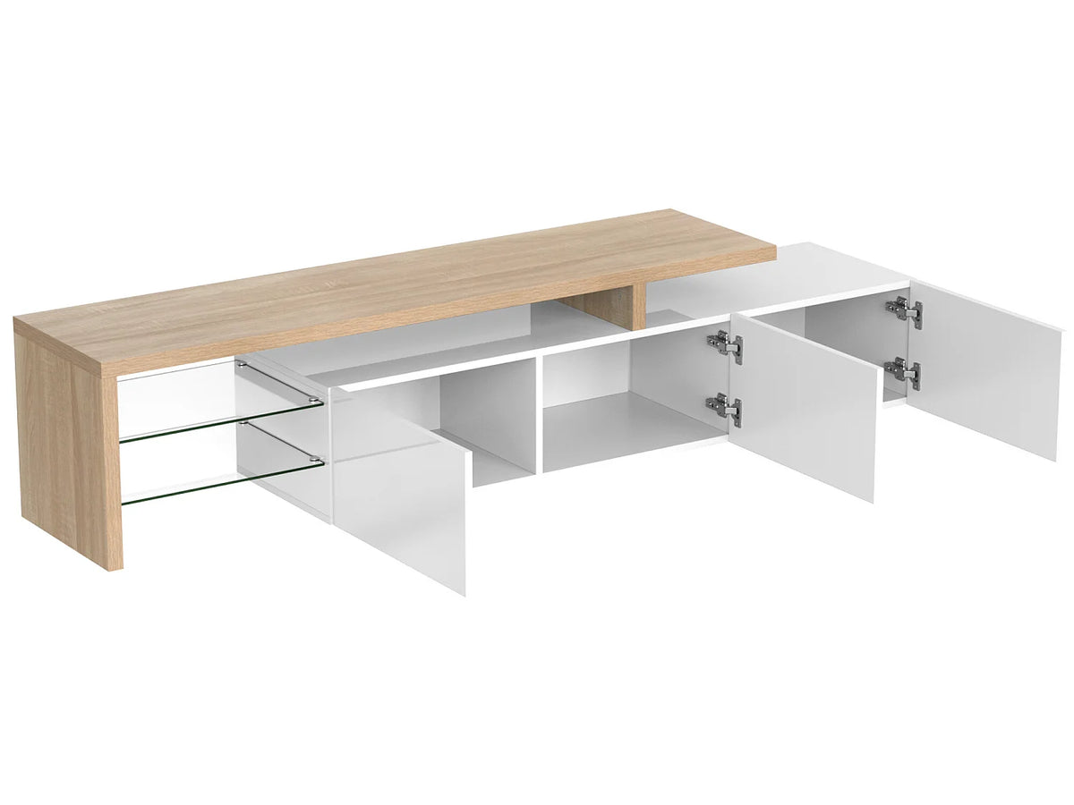 Meuble TV en Bois Blanc 198 cm - MODERNLUXE vue 6