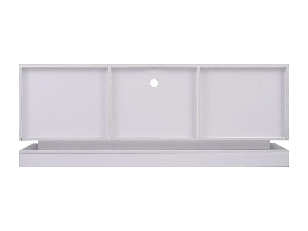 Meuble TV en Bois Blanc 160 cm - MERAX vue 8