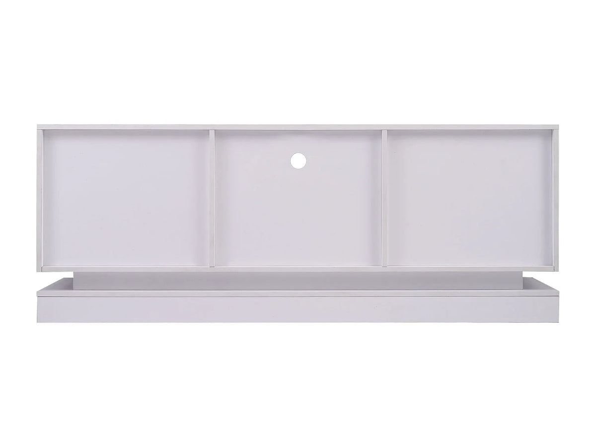 Meuble TV en Bois Blanc 160 cm - MERAX vue 8