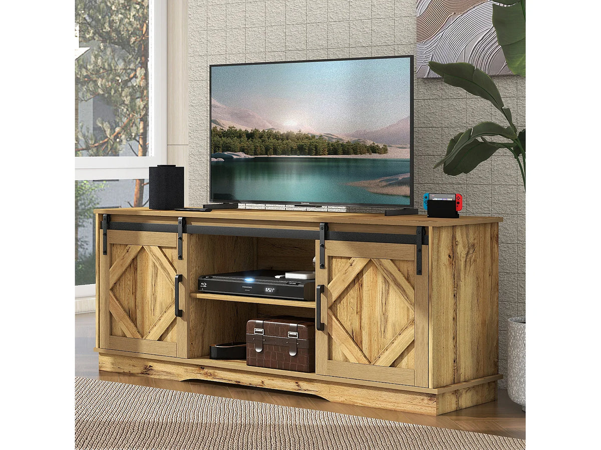 Meuble TV en Bois Moderne - MERAX vue 2