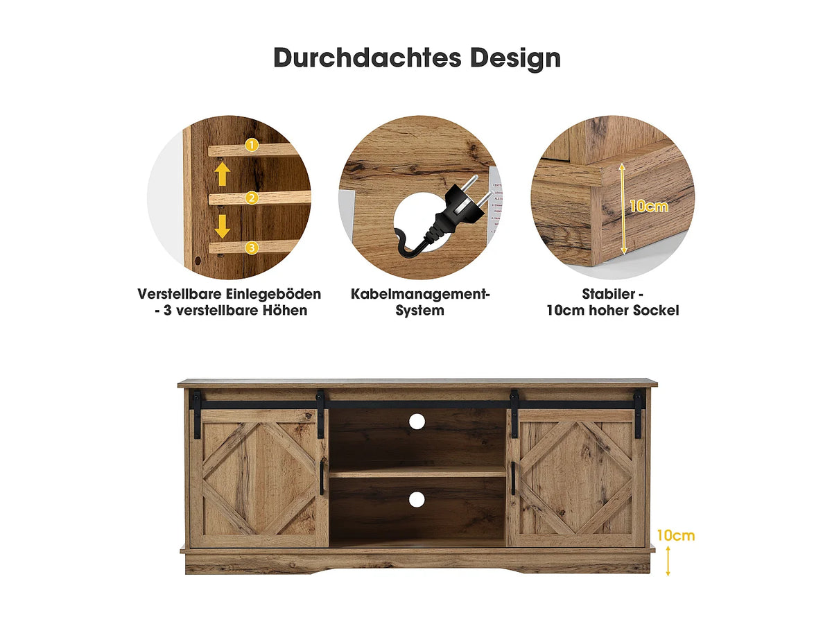 Meuble TV en Bois Moderne - MERAX vue 4