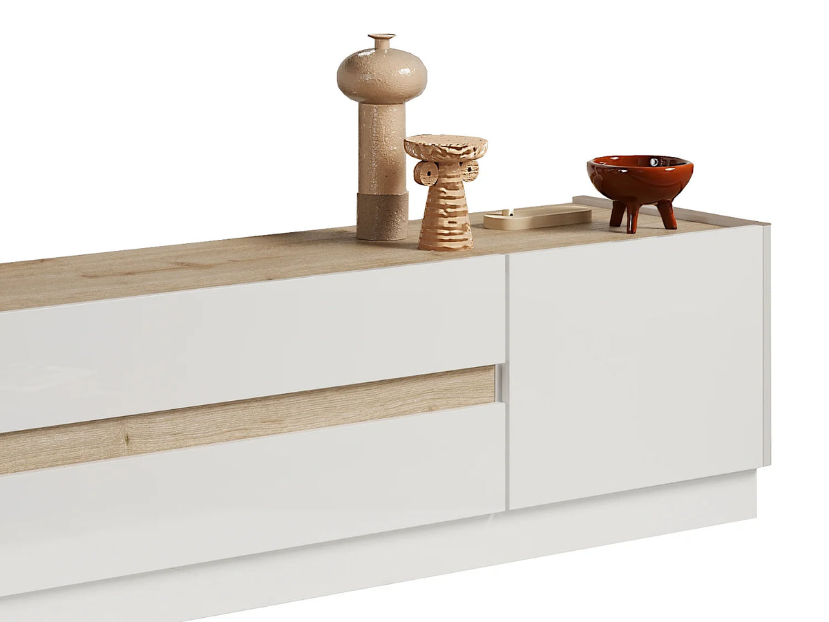 Meuble TV en Bois Blanc - EMORA vue 5