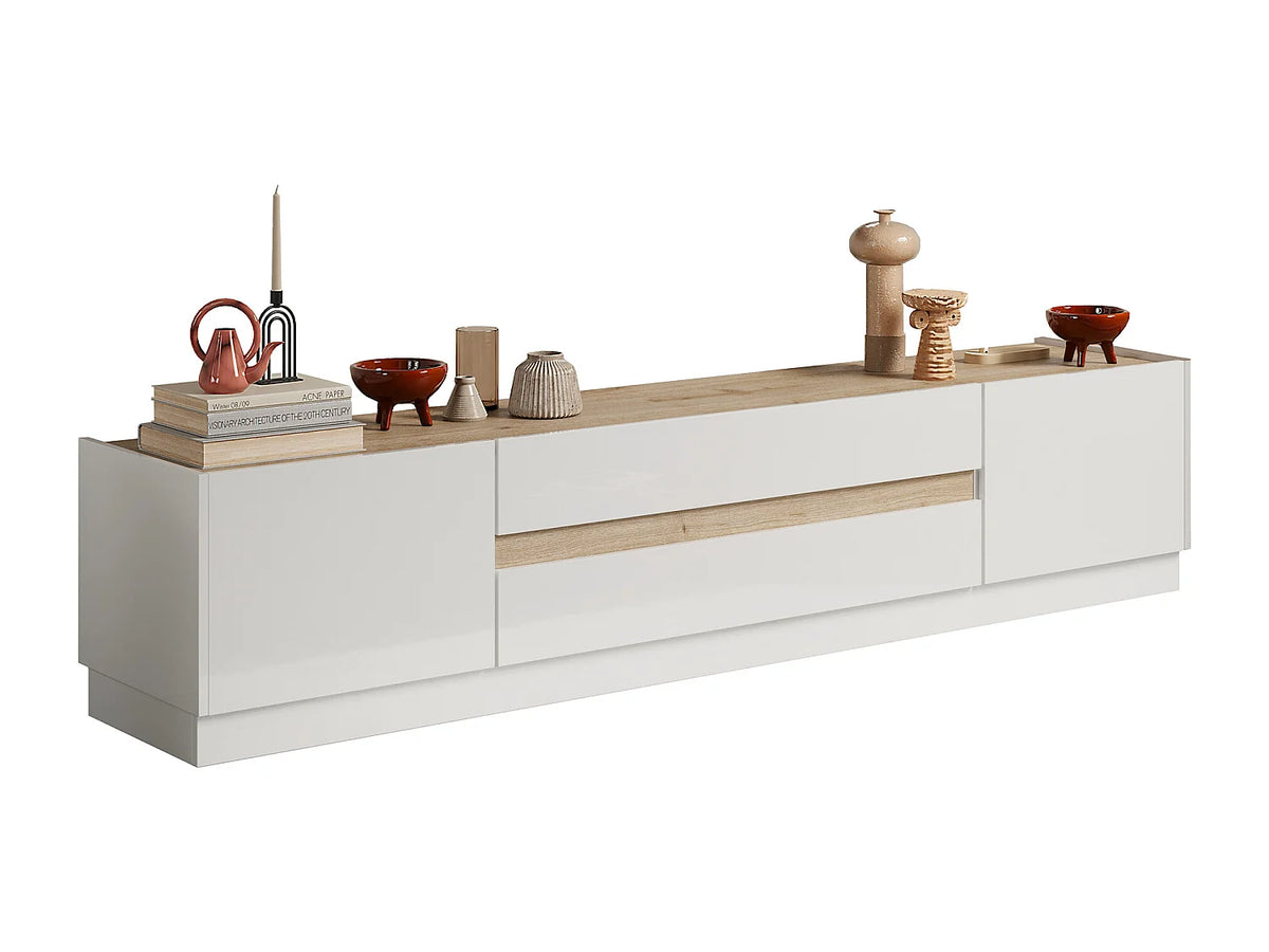 Meuble TV en Bois Blanc - EMORA vue 3