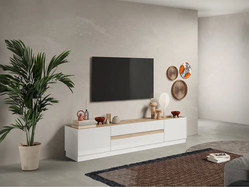 Meuble TV en Bois Blanc - EMORA
