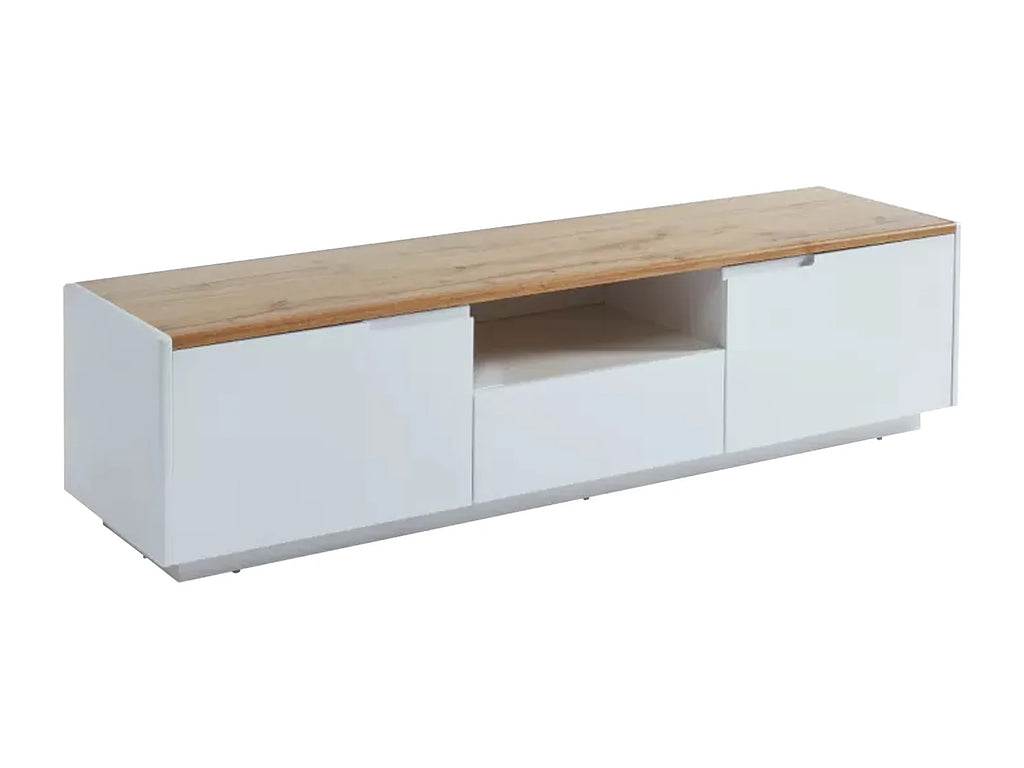 Meuble TV Effet Chêne Blanc - AMANI vue 3
