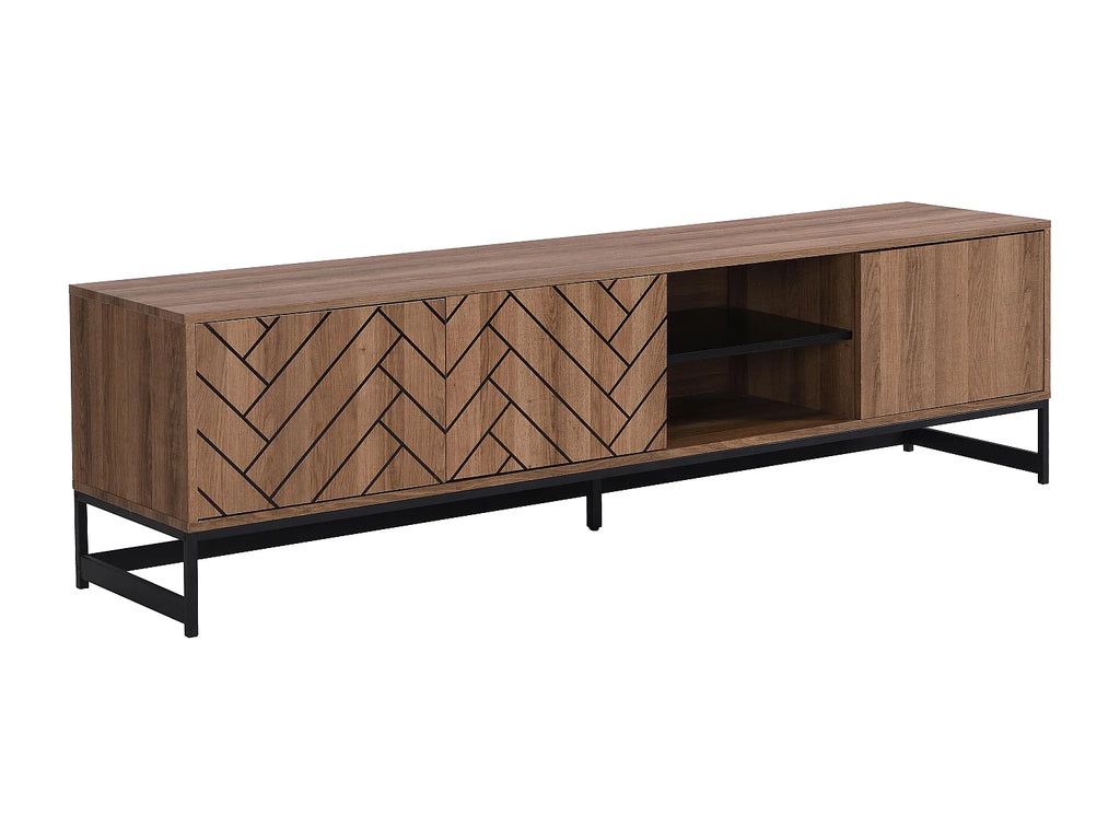 Meuble TV en Bois Noir - CARATANA vue 3