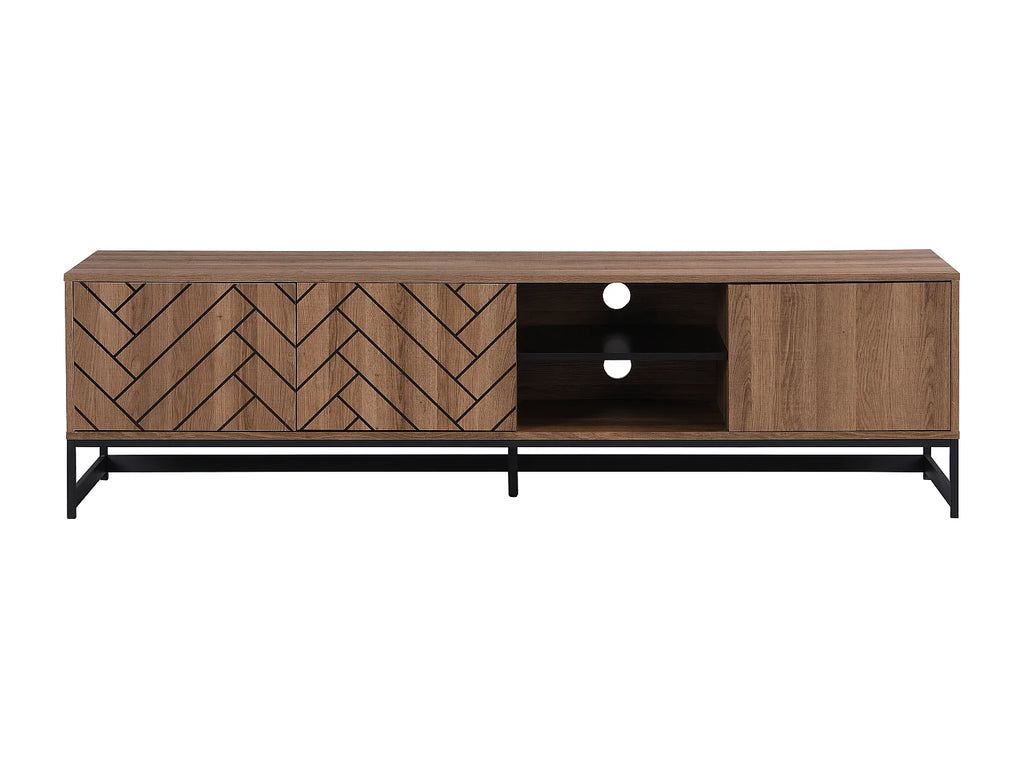 Meuble TV en Bois Noir - CARATANA vue 2
