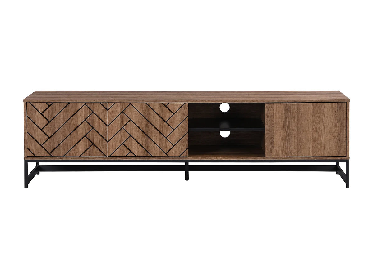 Meuble TV en Bois Noir - CARATANA vue 2