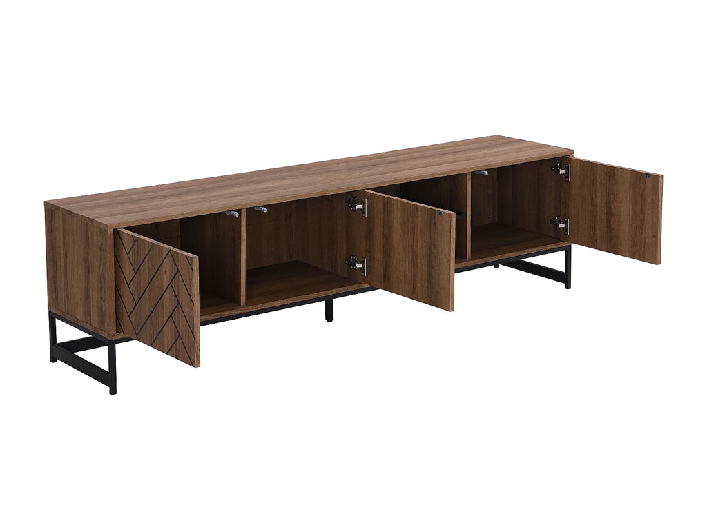 Meuble TV en Bois Noir - CARATANA vue 4