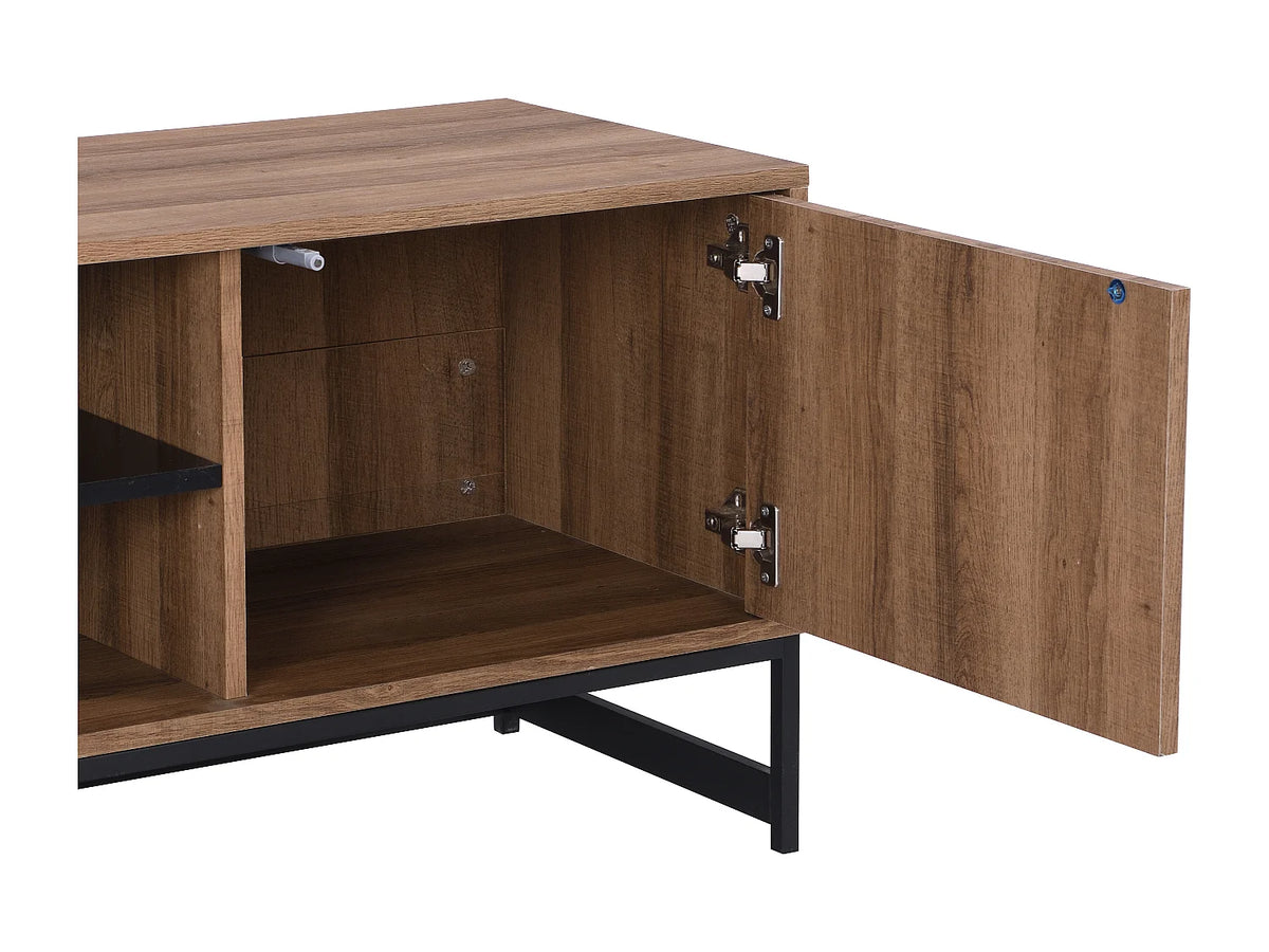 Meuble TV en Bois Noir - CARATANA vue 7