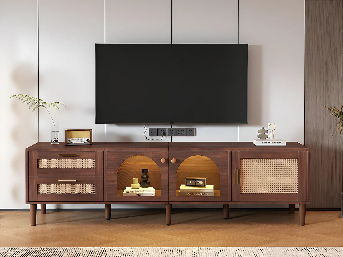 Meuble TV en Bois 180 cm 3 Portes - MODERNLUXE