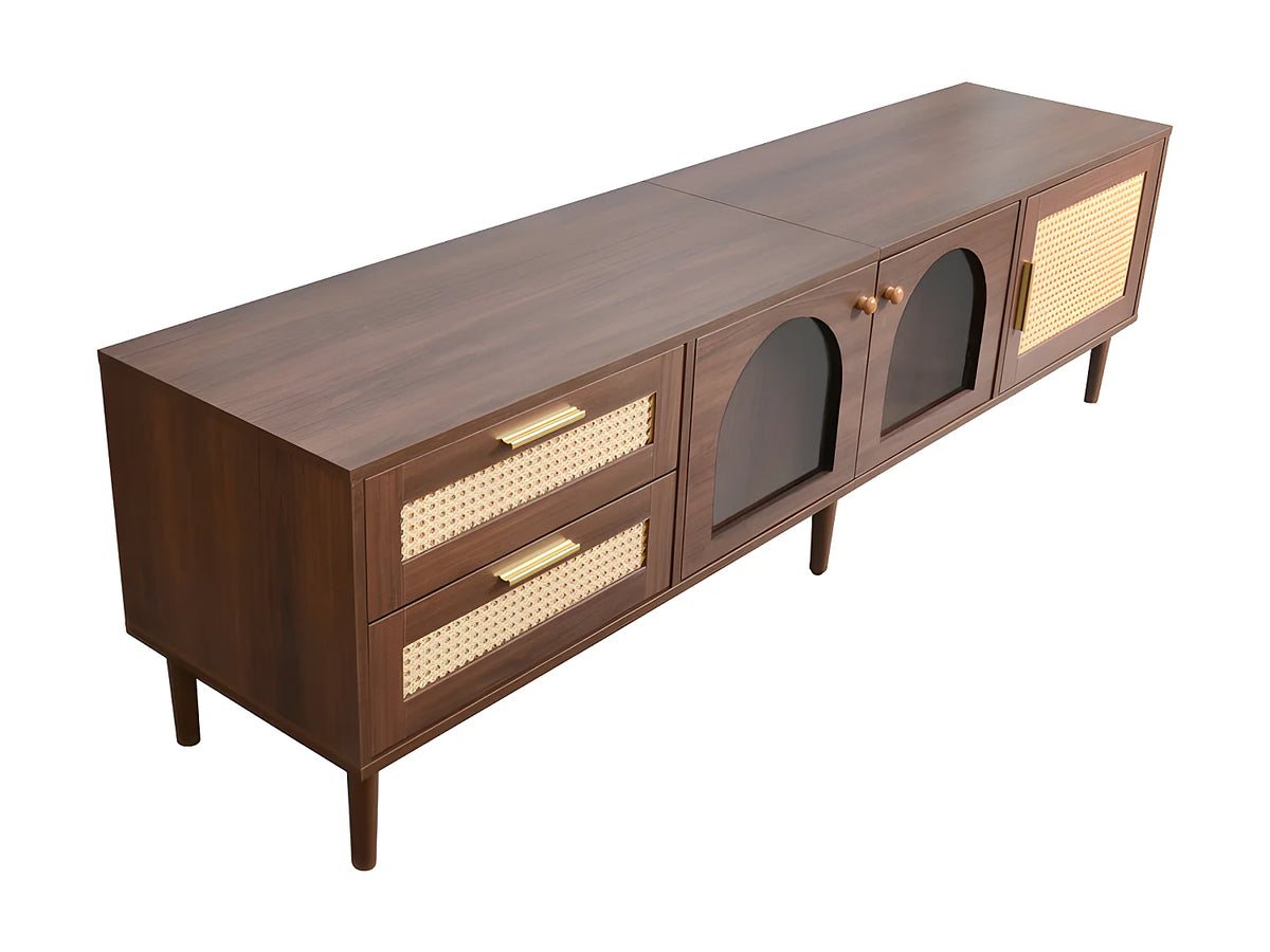 Meuble TV en Bois 180 cm 3 Portes - MODERNLUXE vue 5