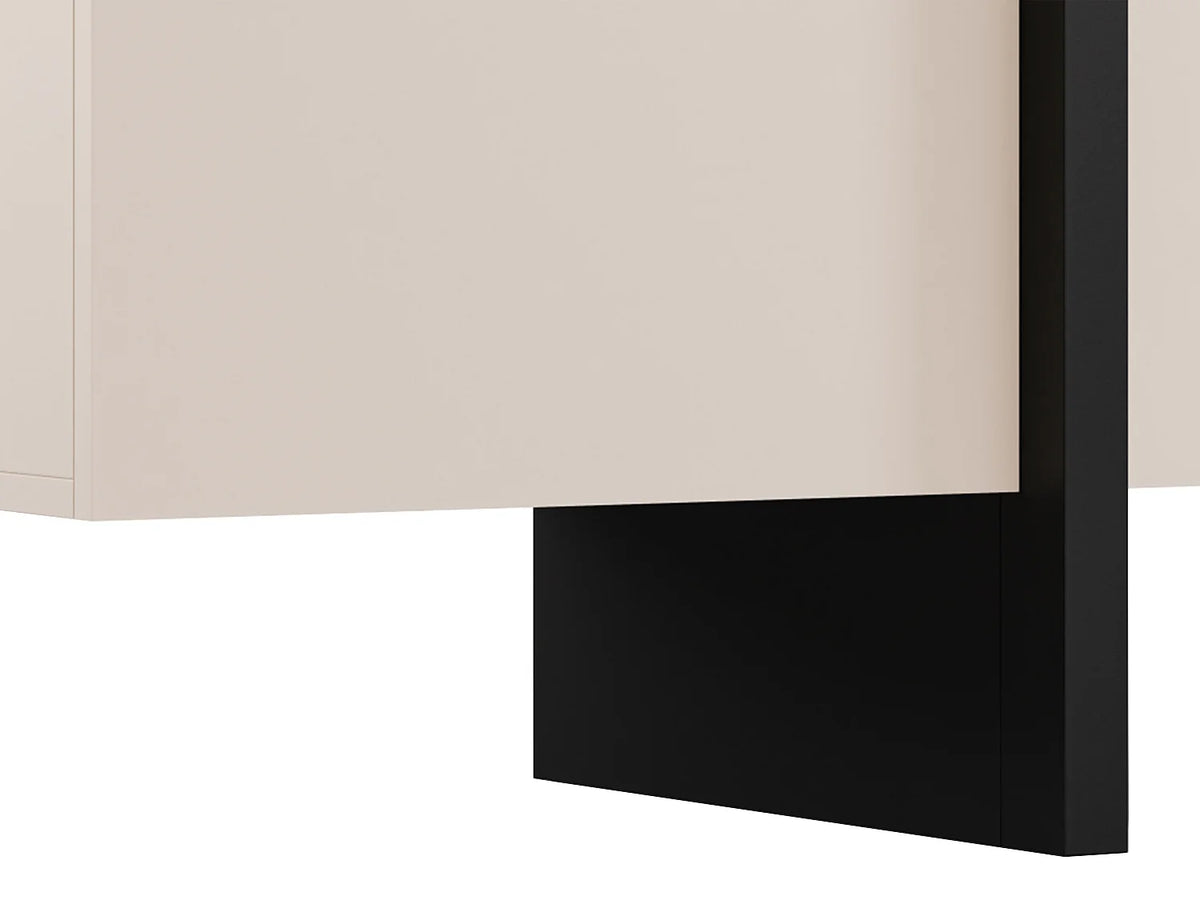 Meuble TV en Bois Noir - LUVONIA vue 7