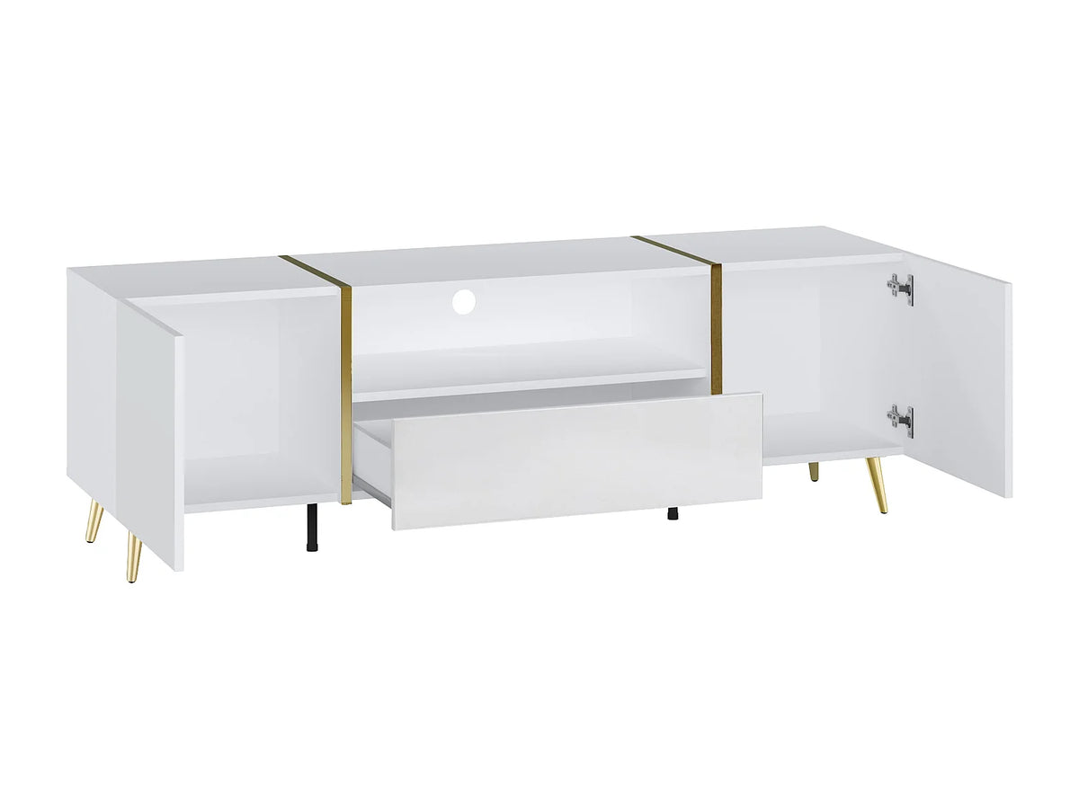 Meuble TV en Bois Blanc - MARZIALO vue 4