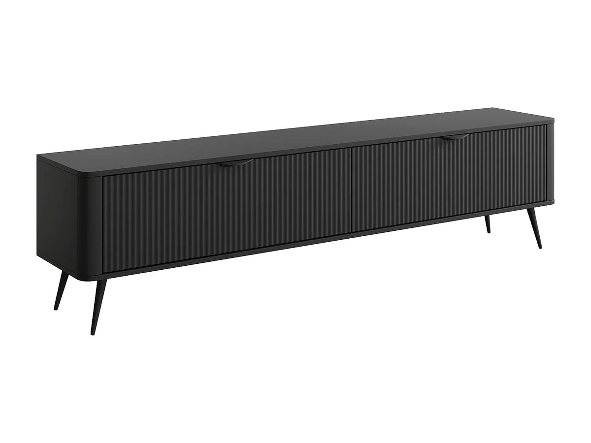 Meuble TV en Bois Noir - ELONARIA vue 4