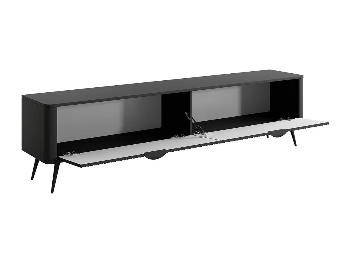 Meuble TV en Bois Noir - ELONARIA vue 6