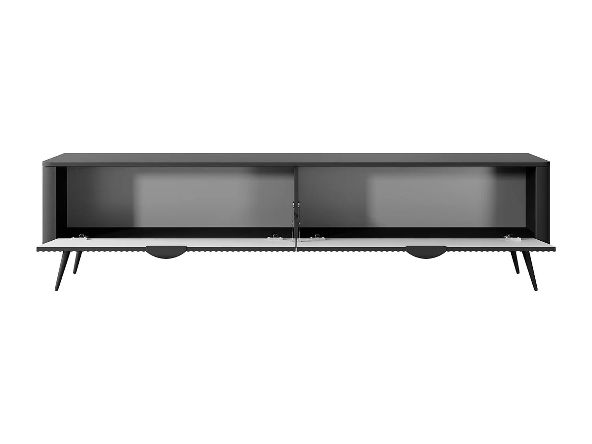 Meuble TV en Bois Noir - ELONARIA vue 5