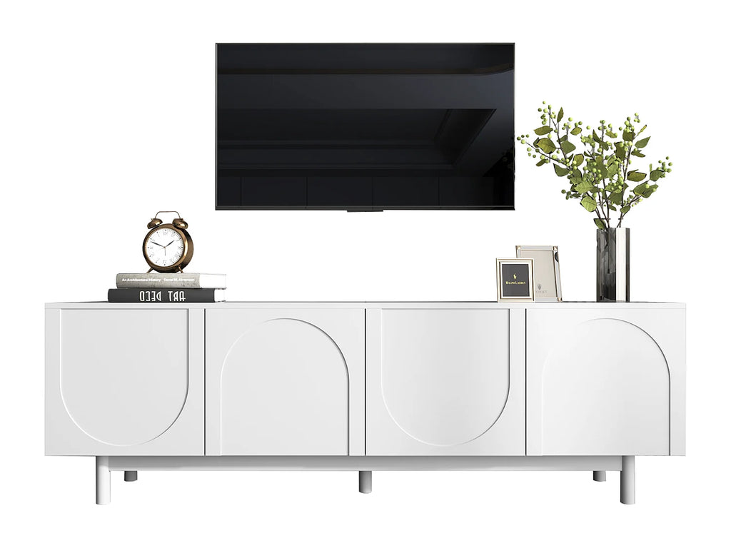 Meuble TV en Bois Blanc - MODERNLUXE vue 9