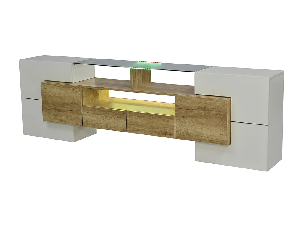 Meuble TV en Bois Blanc - EUROTUBE FR vue 5