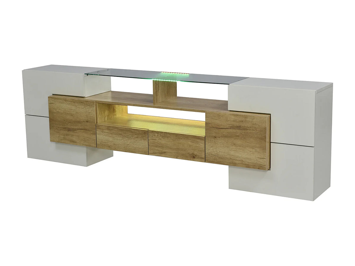 Meuble TV en Bois Blanc - EUROTUBE FR vue 5