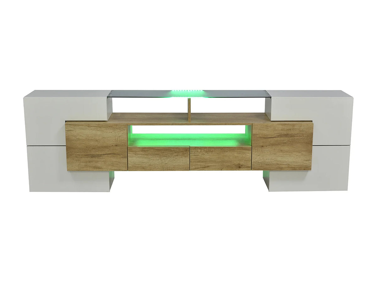 Meuble TV en Bois Blanc - EUROTUBE FR vue 6
