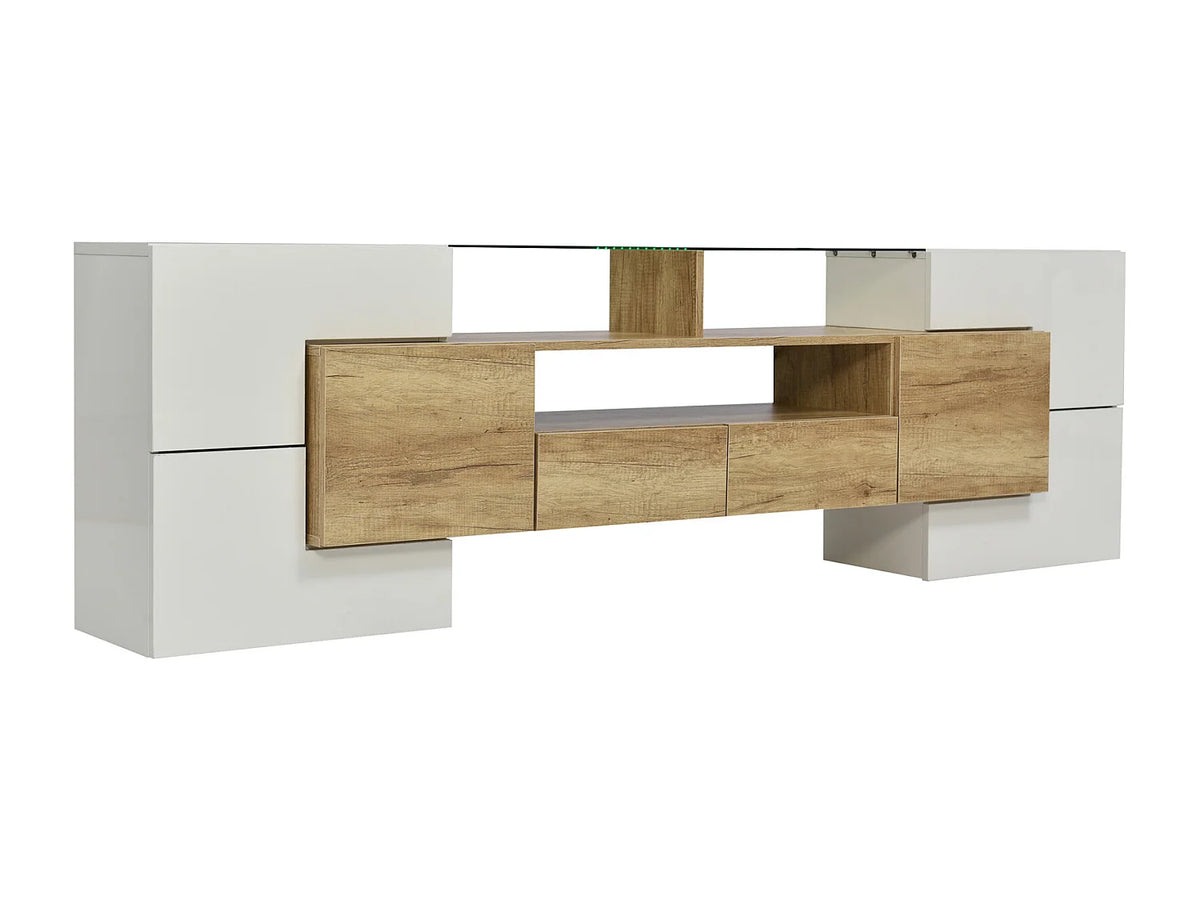 Meuble TV en Bois Blanc - EUROTUBE FR vue 7
