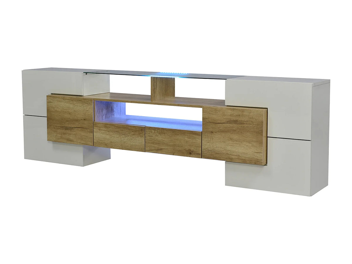 Meuble TV en Bois Blanc - EUROTUBE FR vue 8