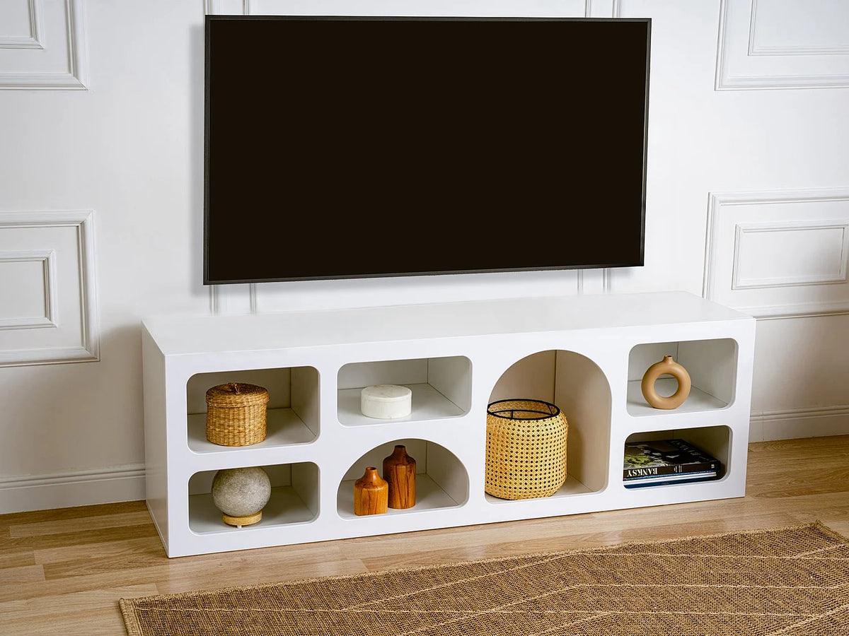 Meuble TV en Bois Blanc - LUELA vue 5