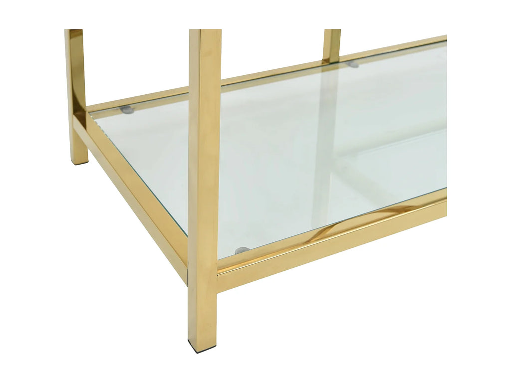 Meuble TV en Verre Doré - RIMALI vue 5