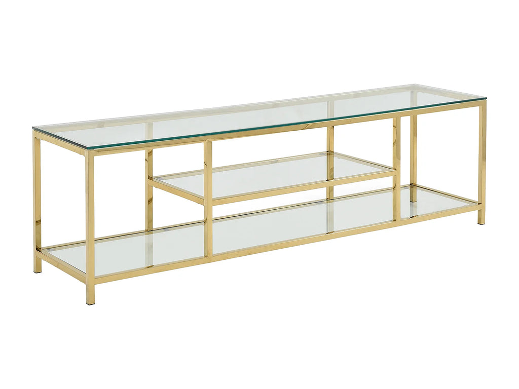 Meuble TV en Verre Doré - RIMALI vue 3