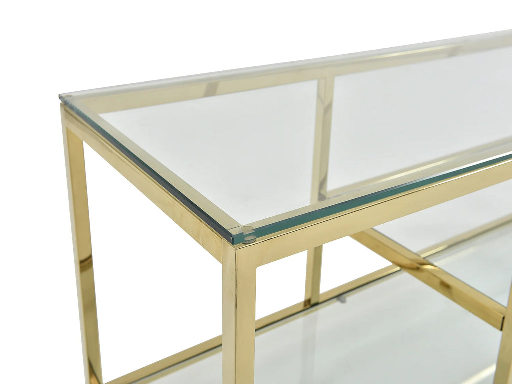 Meuble TV en Verre Doré - RIMALI vue 4