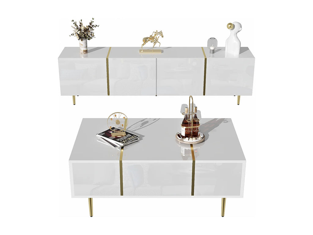 Meuble TV en Bois Blanc - MERAX vue 4