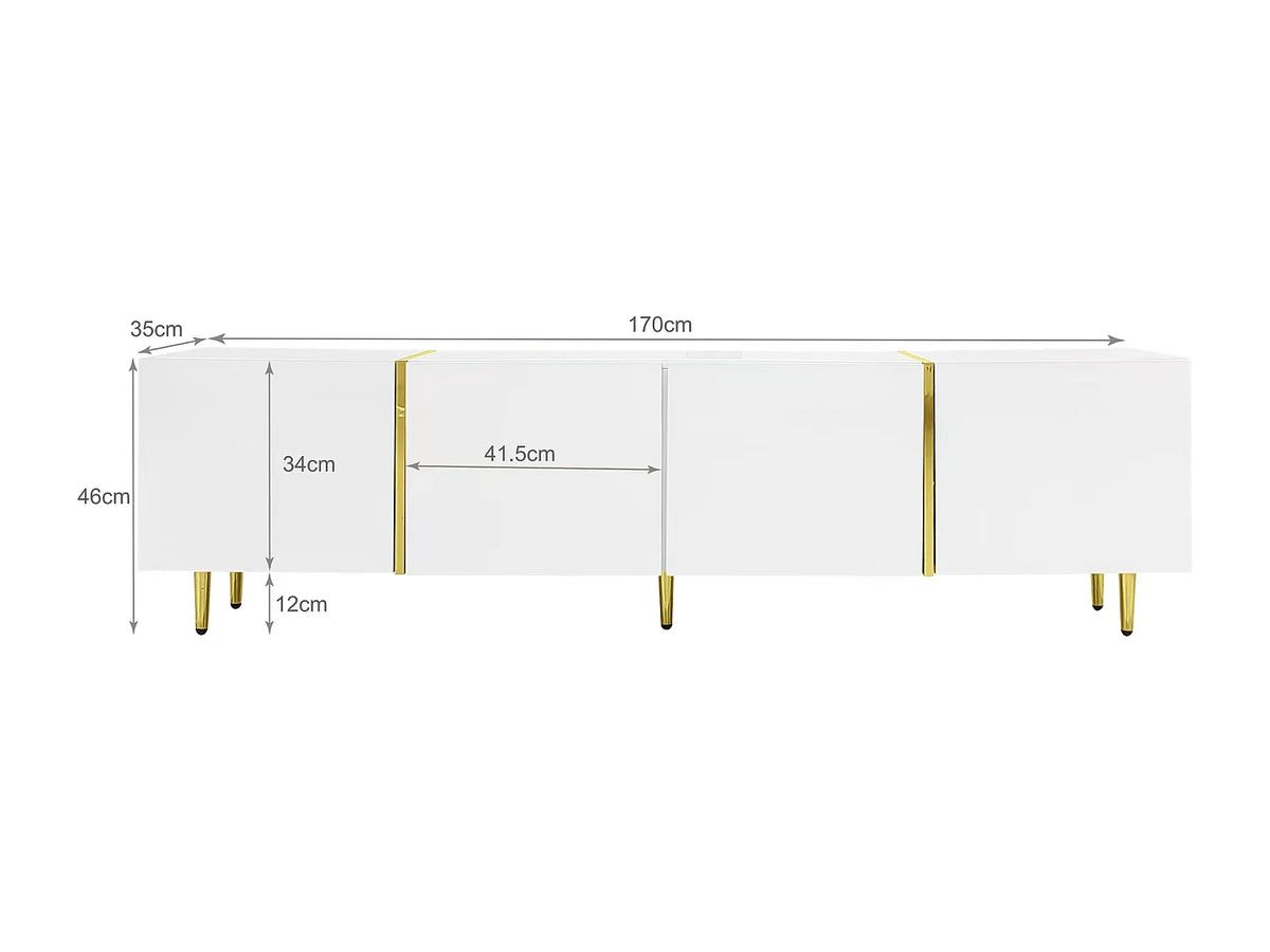 Meuble TV en Bois Blanc - MERAX vue 5