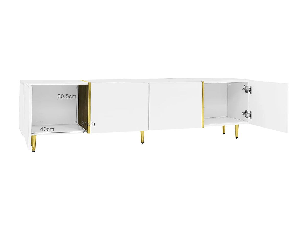 Meuble TV en Bois Blanc - MERAX vue 6