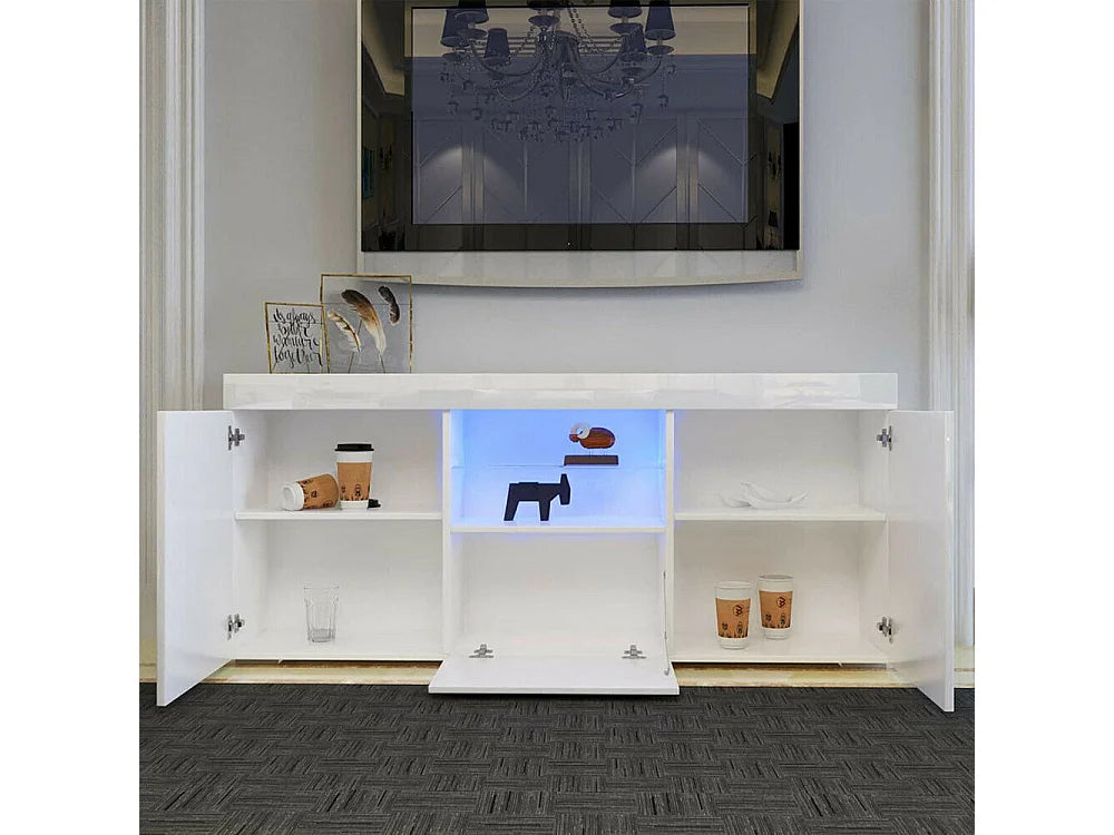 Meuble TV en Bois Blanc 135 cm - DRIPEX vue 2