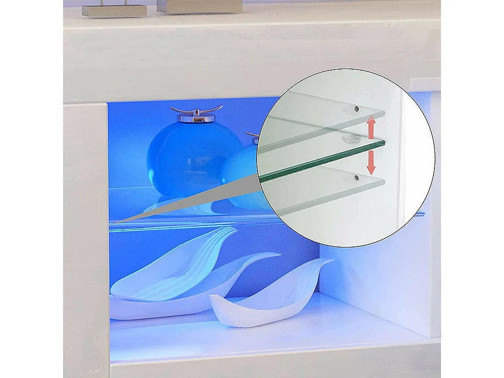 Meuble TV en Bois Blanc 135 cm - DRIPEX vue 5