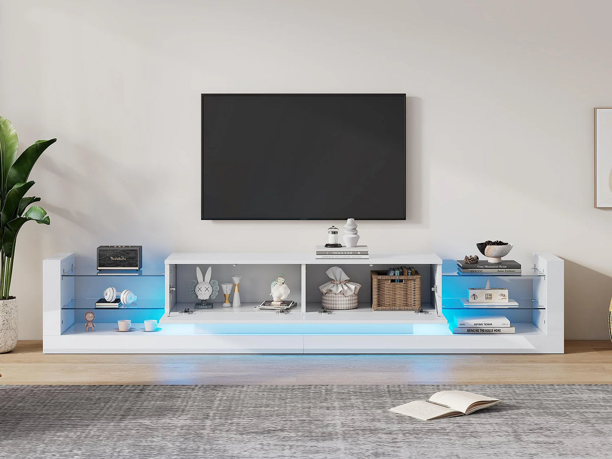 Meuble TV en Bois Blanc 181 cm - MODERNLUXE