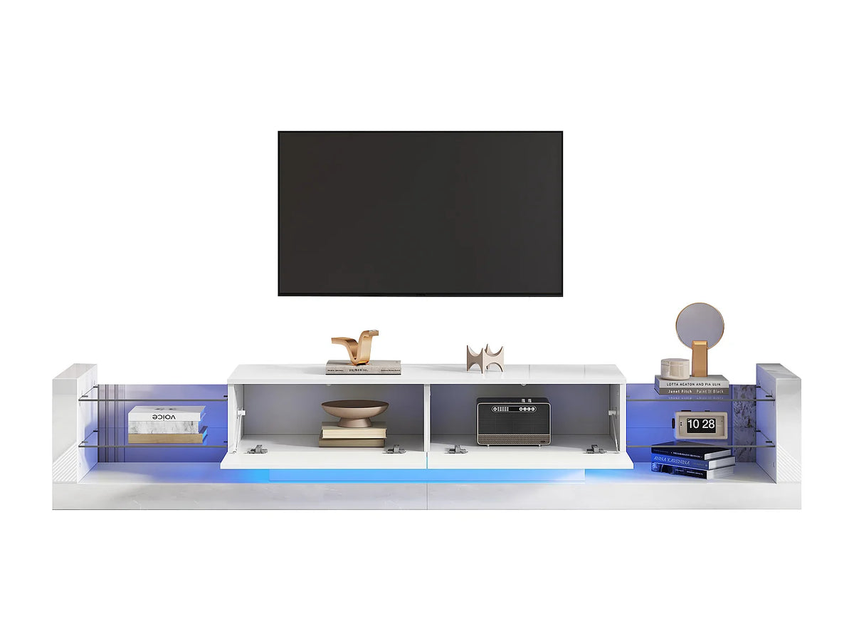 Meuble TV en Bois Blanc 181 cm - MODERNLUXE vue 3