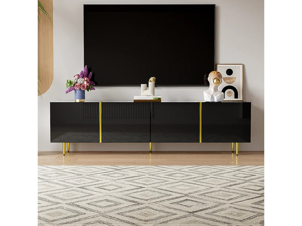 Meuble TV en Bois Noir - SWEIKO