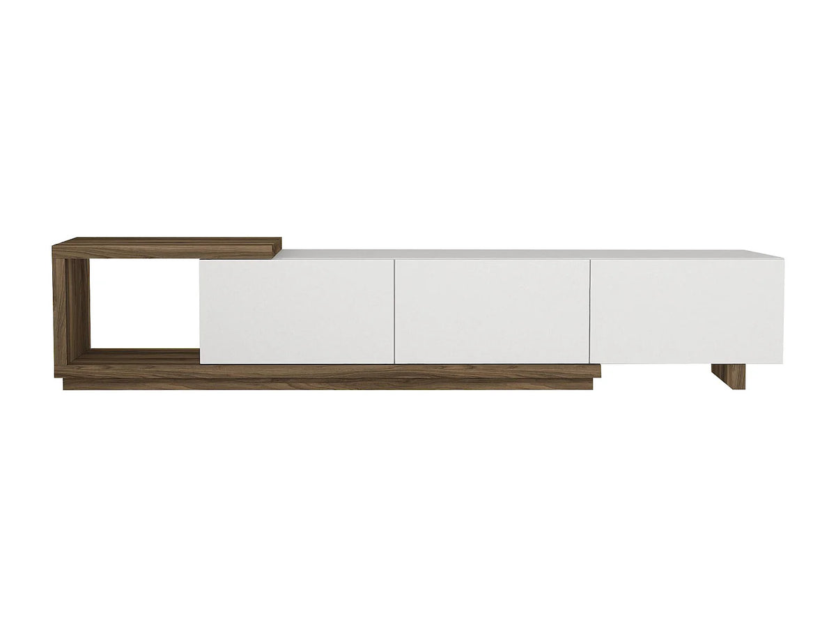 Meuble TV en Bois Blanc - DUKIAN vue 2