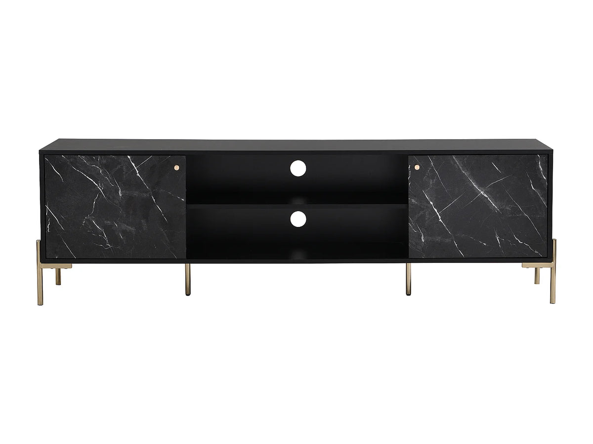 Meuble TV en Bois Noir - CIEMILA vue 2