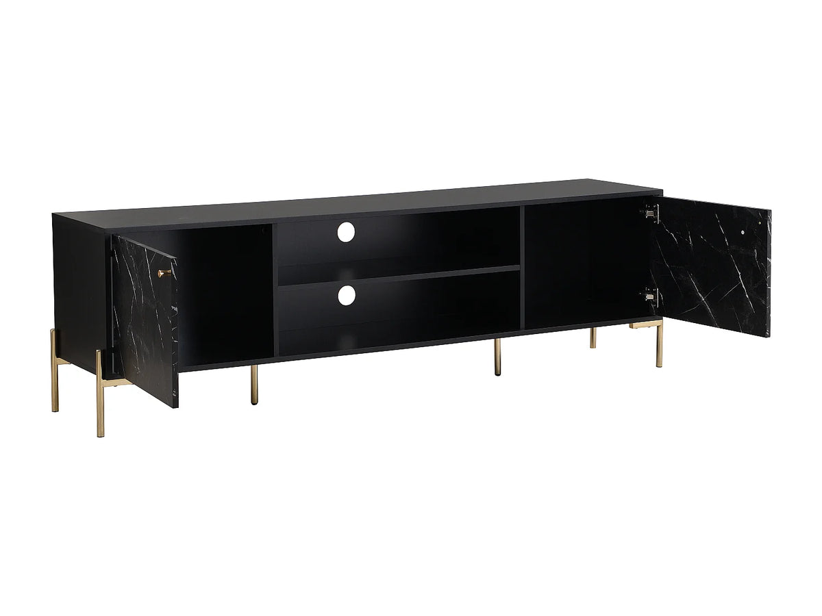 Meuble TV en Bois Noir - CIEMILA vue 4