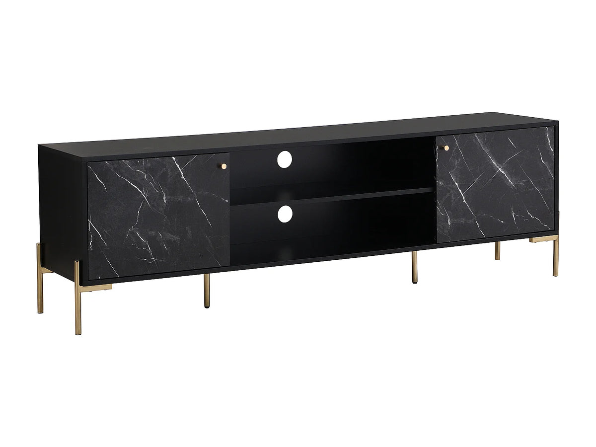 Meuble TV en Bois Noir - CIEMILA vue 3