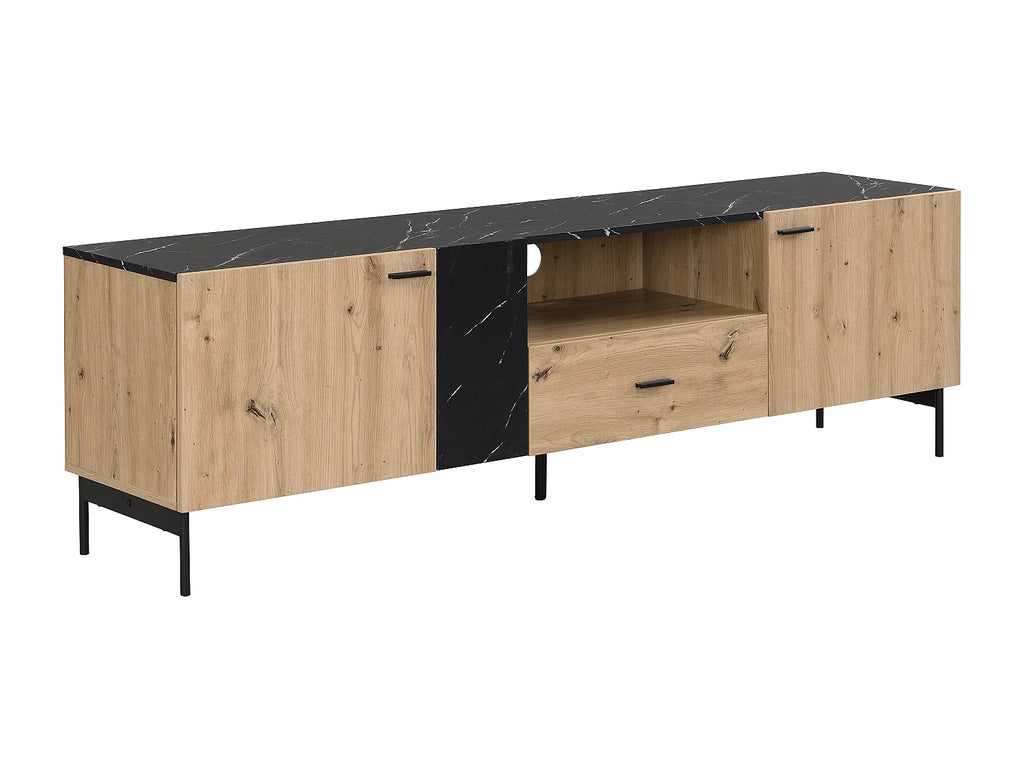 Meuble TV en Bois Noir - LIOMENA vue 3